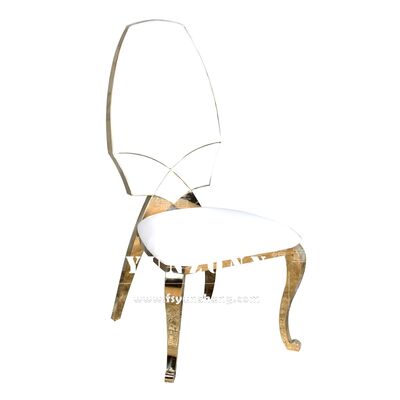 Buen precio Sillas de banquete de metal de acero inoxidable de respaldo alto para eventos de bodas, muebles para fiestas y banquetes en línea