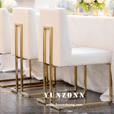 Buen precio Sillas de acento VIP para hotel de bodas modernas de acero inoxidable apilables para banquetes de iglesia baratas en línea