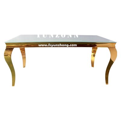 Buen precio Luxo Moderno Rectángulo Mesa de comedor Diseño clásico con función ajustable para el hogar Apartamento Hotel Banquetes al aire libre Eventos en línea