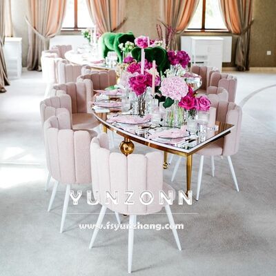 Buen precio Mobili di lusso in stile Dubai per eventi nuziali, sale da banchetto, sedie reali a forma di dito, sedie da pranzo personalizzabili en línea