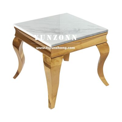 Buen precio Mesa Auxiliar Cuadrada de Lujo Moderna con Tablero de Mármol, Mesa Auxiliar de Pequeño Volumen para el Hogar y Mesas Consola de Comedor en línea