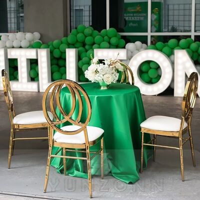 Buen precio Silla Orbital Doble Anillo Dorada de Lujo para Eventos, Bodas, Hoteles, Restaurantes, Bares Exteriores - Silla de Alquiler de Acero Inoxidable en línea