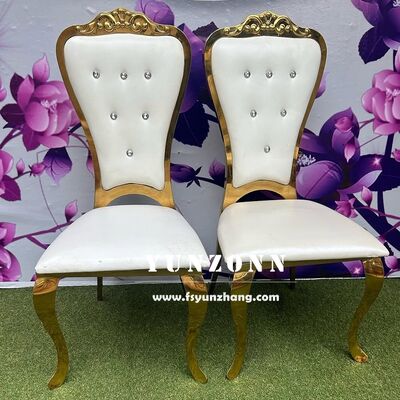 Buen precio Silla de Eventos de Lujo Moderna para Bodas y Banquetes de Hotel, Piel Sintética y Acero para Apartamentos en línea