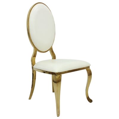 Nordic Royal Hotel Chairs Luxury Round Back Silla de bodas y eventos con espalda alta y elegante para lugares de alta clase