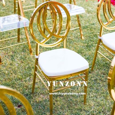 Buen precio Suministro de fábrica de China Silla Fénix de Acero Inoxidable en Oro y Blanco para Bodas Banquetes Hoteles Comedor al Aire Libre Apartamentos en línea