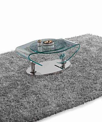 Buen precio OEM lateral de acero inoxidable de giro de cristal de la tabla del café de la base de la tabla en línea