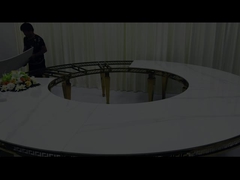 Mesa de anillo de acero inoxidable de oro de placas de roca para bodas con capacidad para 20 personas o más