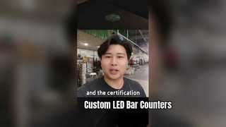 Barras de bar LED personalizadas con diseño de rosas